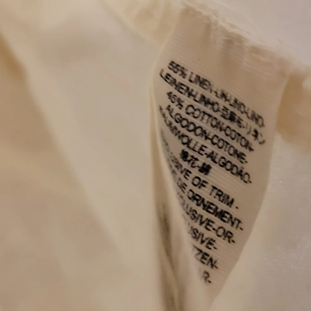 Free People Cream Gauzy Linen Blend Top - Picture 5 of 9